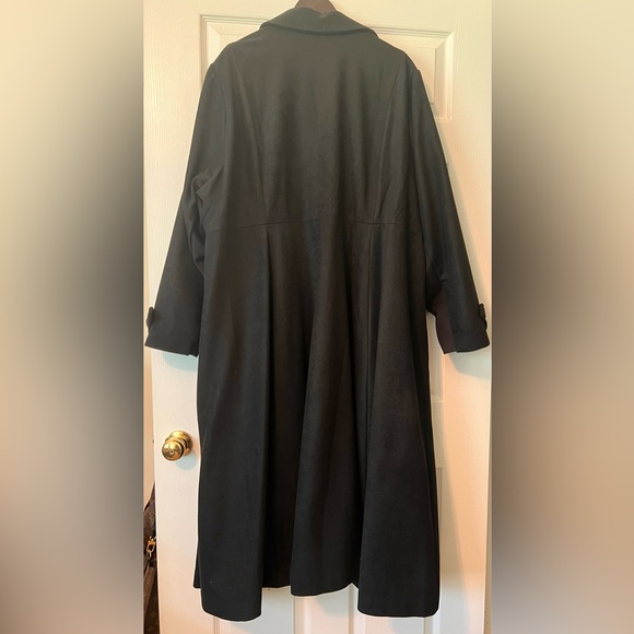 Wool Black Fit & Flare Trench Coat - Long (Torrid) Plus Size 5x(28) - Picture 2 of 4